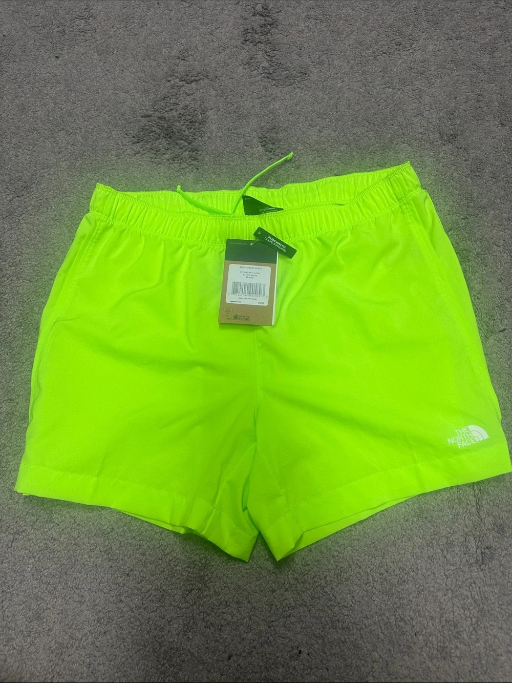 The North Face Neon Yellow-Green Running Shorts